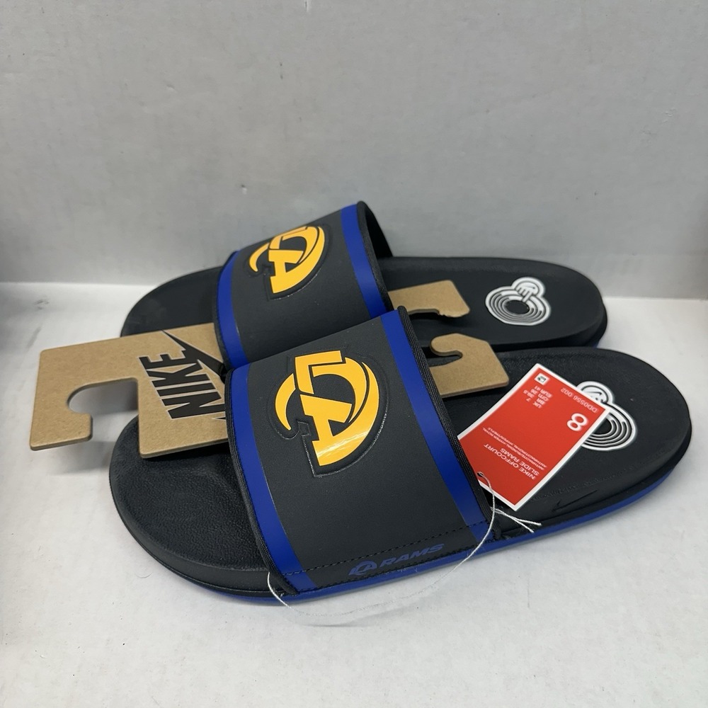 Nike Offcourt LA Rams Slides Sandals Men's Size 8 DD0556 002 New With Tags - Picture 2 of 4